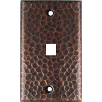 Phone Jack Hammered Copper Switch Plate Cover