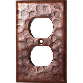 Single Duplex Hammered Copper Switch Plate Cover