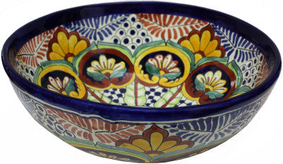 16" Round Greca Ceramic Talavera Sink