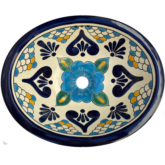 17" Oval Montijo Talavera Ceramic Sink